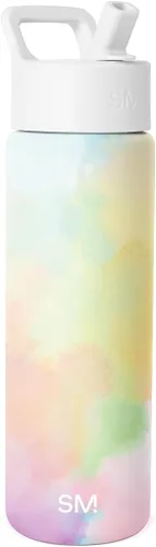 Vista 38 de Simple Modern botella de agua con tapa con pajita, termo de acero inoxidable con aislamiento al vacío, reutilizable, sin BPA, sin fugas