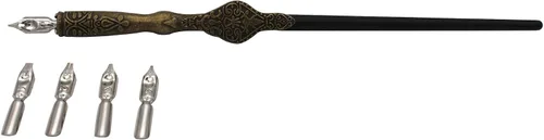 Vista 2 de Gullor Juego de bolígrafos de caligrafía - Juego de bolígrafos de inmersión hechos a mano con 18 puntas, bronce