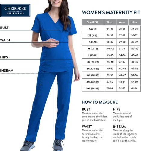 Vista 2 de Cherokee Pantalones de maternidad para mujer, ropa de trabajo profesional suave elástico WW220