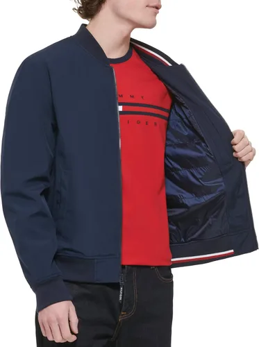 Vista 6 de Tommy Hilfiger Chaqueta bomber ligera de punto acanalado para hombre