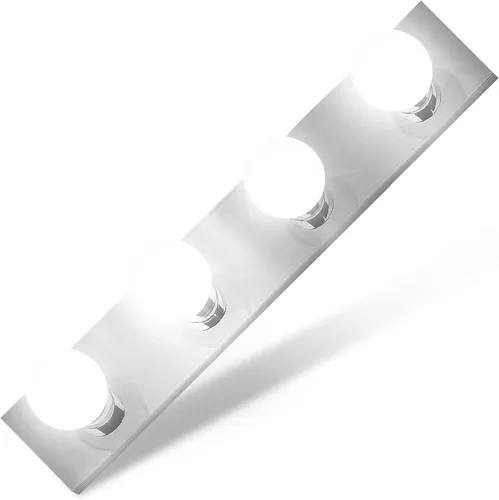 Vista 16 de Lighting Five Light Vanity Strip - Lámpara de espejo estilo Hollywood con placas cromadas, accesorios de grado de salón para dormitorio, baño