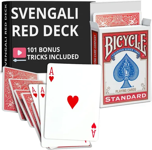 Vista 26 de Ted's Sterling Magic Precision Red Rider Back Bicycle Mazo Svengali con Instrucciones para 100+ Trucos (2 de Tréboles)