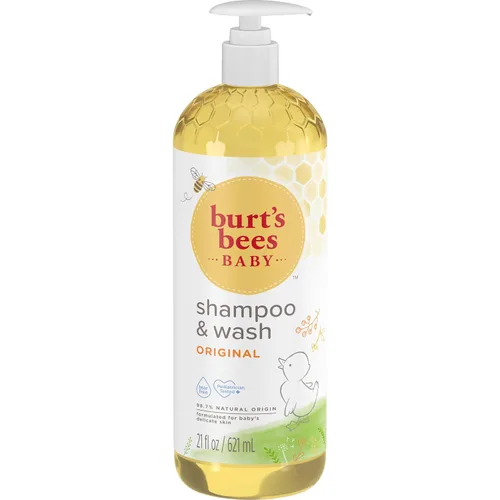 Vista 12 de Burt's Bees Champú y lavado de bebés, jabón para bebés de lágrimas originales - 21 onzas (paquete de 1), el embalaje puede variar.
