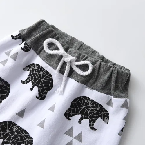 Vista 54 de Conjunto de 3 piezas de ropa de bebé recién nacido con estampado de manga larga + pantalones + sombrero