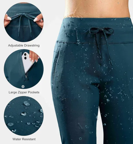Vista 14 de G Gradual Pantalones deportivos con forro polar para mujer, de cintura alta, resistentes al agua, térmicos, para invierno, correr, senderismo