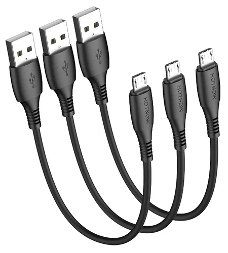 Vista 9 de Cable micro USB de 0.5 pies y 6 pulgadas, [3 unidades, 0.5 pies] cargador Android duradero cable corto cable de carga rápida para Samsung Galaxy S7