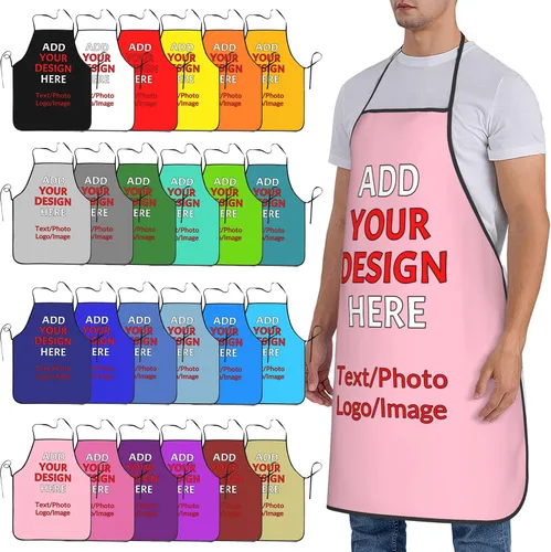 Vista 18 de Delantales personalizados con tu imagen, texto, foto, logotipo, diseña tus propios delantales para jardinería, cocina, cocina