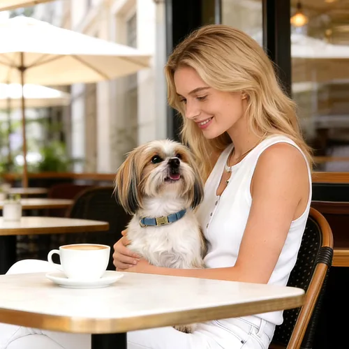Vista 3 de Didog Collar de perro de piel sintética suave, elegante collar de liberación rápida para perros pequeños, fácil de limpiar, collar ajustable