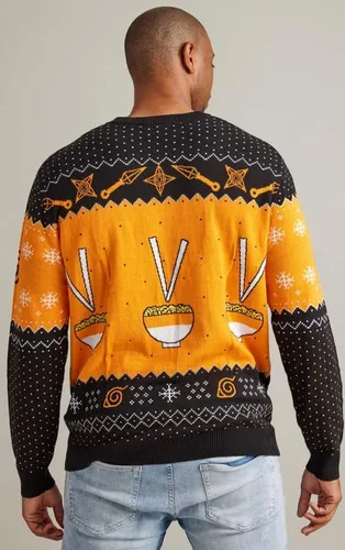Vista 3 de Ripple Junction Naruto Shippuden Christmas Holiday Anime Adult Crew Neck Sweater