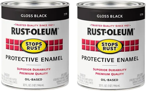 Vista 10 de Carbón gris brillante Rust-Oleum (7784502) contra el óxido 32 onzas, 7784502 Gris carbón brillante