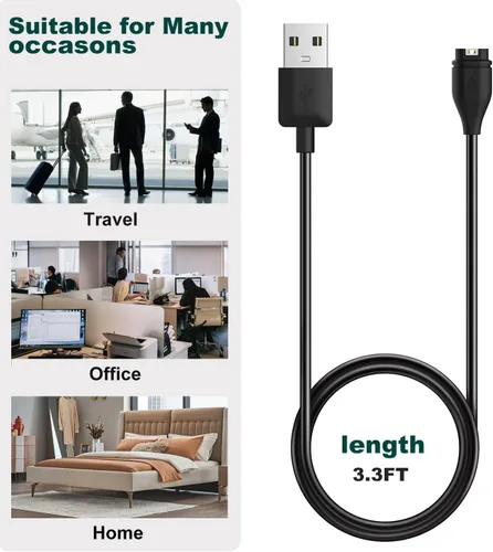 Vista 7 de E ECSEM Compatible con Garmin Approach S60/S62/S42/S40/S44/S70/S10/S50/S12/G12/X10/J1 Cargador de repuesto USB Clip de carga de datos para Approach