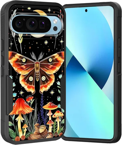 Vista 131 de Funda para Pixel 6A, Híbrida de Doble Capa de Servicio Pesado Resistente a Prueba de Golpes PC Duro + Funda Protectora de Silicona Suave para Google
