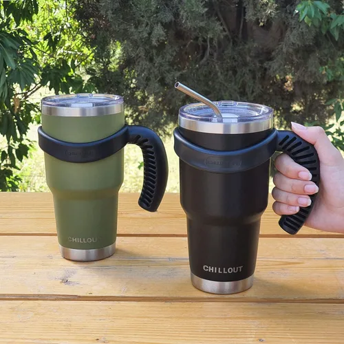 Vista 6 de CHILLOUT LIFE Mango para vasos YETI Cup de 30 onzas, Ozark Trail de 30 onzas, cómodo mango de repuesto para vasos YETI de 30 onzas y más