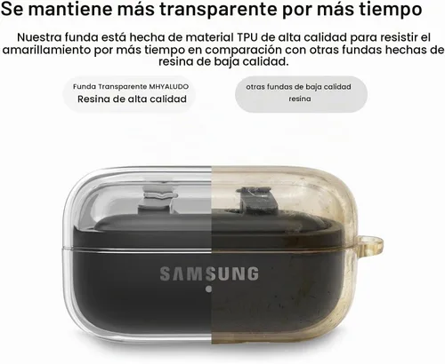 Vista 8 de Funda para Galaxy Buds 4 Pro/Buds 4 2026 con kit de limpieza a1-Negro