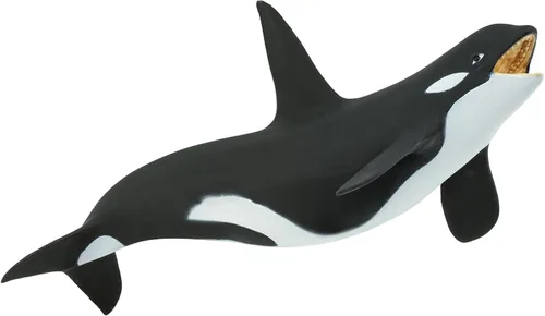 Vista 4 de Safari Ltd. Figura de ballena asesina (Orca) – Figura detallada de modelo de plástico de 7 pulgadas – Divertido juguete educativo para niños, niñas