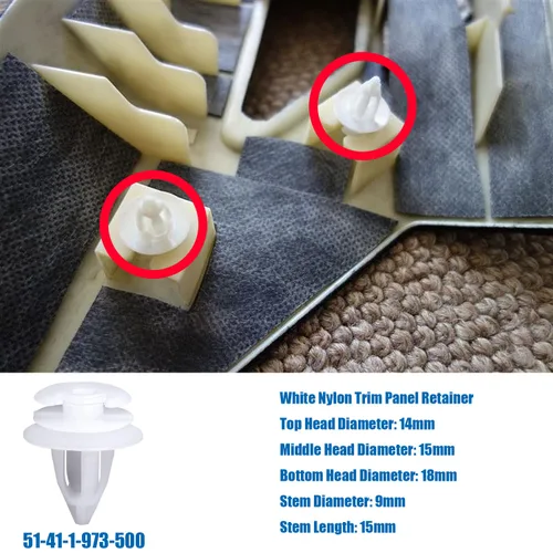Vista 5 de 80pcs Interior Trim Insertar Ojal y Panel de Puerta Clips para BMW Serie 3 E46, E46 M3