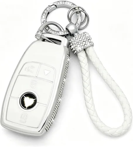 Vista 13 de Creativity Adecuado para funda de llaves Mercedes Benz. La caja de llaves de TPU suave avanzada es compatible con CLS CLA GLA AMG A C E S G GLC GLE