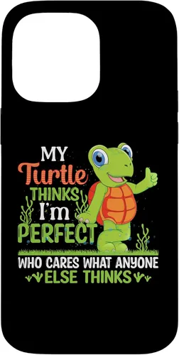 Vista 21 de My Turtle Thinks I'm Perfect Who Cares What Tortoise Case for iPhone 16