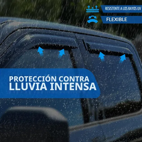 Vista 2 de WD-485 - Juego de 4 piezas de deflector de visera de ventana de canal tintado