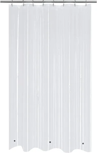 Vista 9 de Cortina de regadera para cabina de ducha 36x72, forro de cortina de regadera de plástico PEVA para baño, ligera e impermeable, 36 x 72, transparente