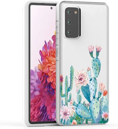 Vista 5 de Funda para Galaxy S20 FE (2020), Galaxy S20 FE 5G para niñas y mujeres, a prueba de golpes, transparente, suave, flexible, TPU delgada, funda