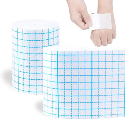 Vista 8 de 2 rollos de cinta elástica no tejida de 10.9 yardas, vendajes adhesivos no tejidos, cinta de vendaje transpirable (1.96 pulgadas, 3.14 pulgadas)