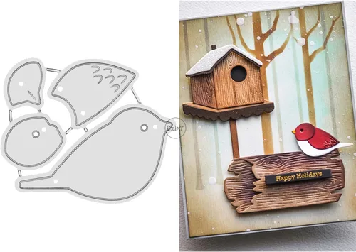 Vista 8 de DzIxY Lindos troqueles de corte de metal de pingüino para hacer tarjetas, juegos de troqueles de papel para grabar, álbum, plantillas para álbumes