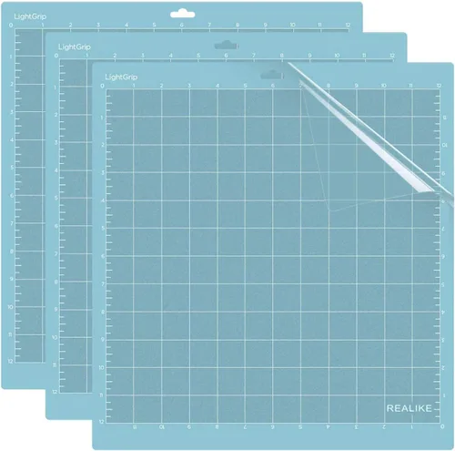 Vista 11 de Realike - Plantilla de corte de 12 x 12 pulgadas para Silhouette Cameo 5/4/3/2/1 (3 plantillas - agarre estándar, agarre ligero, agarre fuerte)