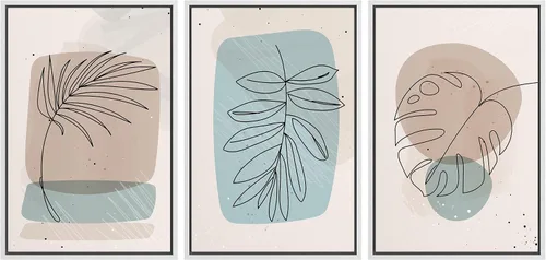 Vista 17 de MUDECOR Lienzo enmarcado para pared, juego de arte de ramo de flores de vida muerta de Marie Frosch, naturaleza, desierto, ilustración, arte