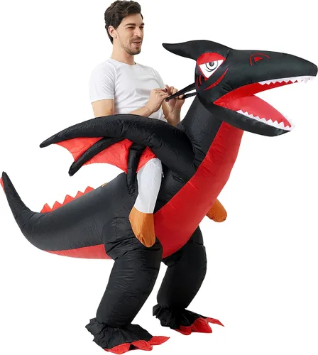 Vista 4 de DAHAKII Disfraz inflable de Navidad, decoración de Navidad, disfraz inflable para adultosdesfile de Navidad
