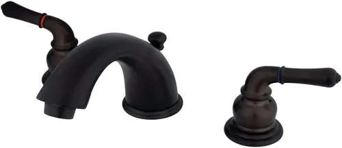 Vista 17 de Kingston Brass KB966 Grifo de baño de configuración ancha Magellan con desagüe automático al por menor, cobre envejecido
