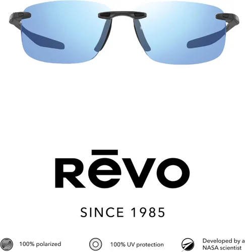 Vista 2 de Revo - Gafas de sol Descend N: Lente polarizada con armazón rectangular sin montura