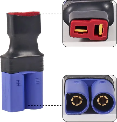 Vista 5 de 4 unids EC5 a T-Plug Deans Estilo Macho Hembra RC Adaptador EC5 Macho a T-Plug Hembra, EC5 Hembra a T-Plug Macho para RC Lipo Batería