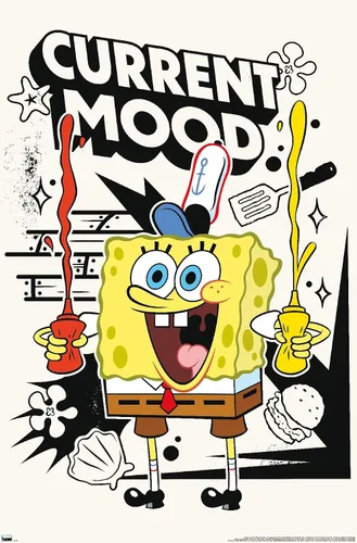 Vista 11 de Trends International Nickelodeon Bob Esponja - Póster de pared de humor actual, 22.4 pulgadas de largo x 14.7 pulgadas, versión enmarcada de madera