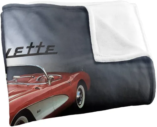 Vista 3 de Trevco Chevrolet Corvette Shine Silky Touch - Manta súper suave de 36 x 58 pulgadas