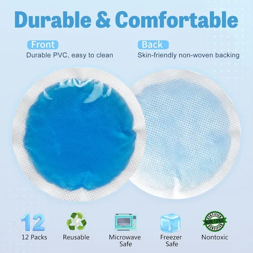Vista 3 de Tutmyrea Compresa fría reutilizable, 6 paquetes de hielo suaves para lesiones, niños y heridas; paquetes de gel para ojos, cara, alergias y dientes