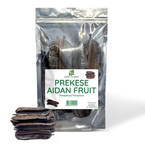 Vista 5 de Herb To Body Prekese Powder - Polvo de fruta Aidan silvestre (Tetrapleura Tetraptera) de Ghana, fruta africana seca para té de hierbas, uso