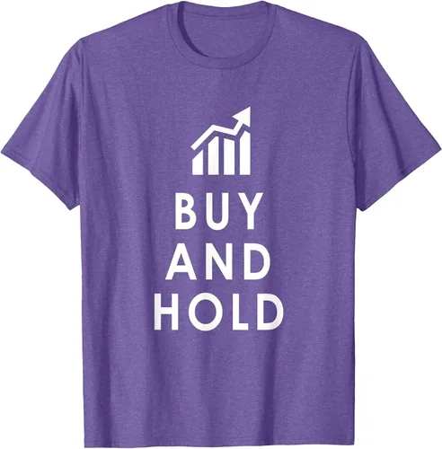 Vista 35 de Stocks Investing Buy and Hold Investor T-Shirt Asphalt Grey