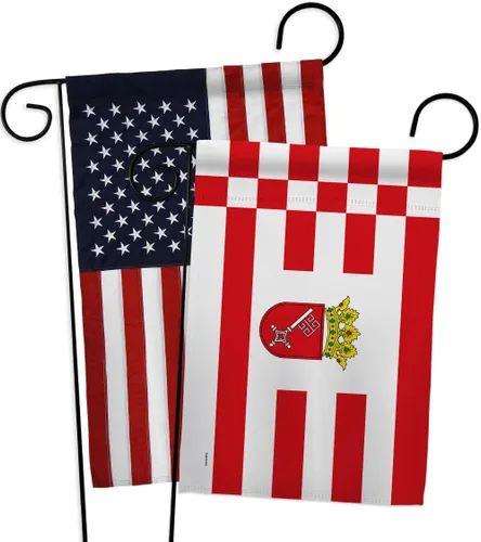 Vista 5 de Bremen Garden Flags 2pcs Pack Regional Germany States Central Europe Territory Old History Country Particular Area Small Decorative Gift Yard House