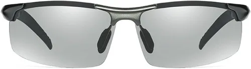 Vista 2 de minclLentes fotocromáticas polarizadas anteojos de sol Marco de conducción Ciclismo Semi photosensitive anteojos para Hombres
