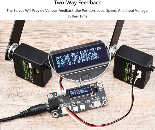 Vista 2 de 37.5 lbs SC15 Gran Torque Programable Serial Bus Servo Motor, Servo o Motor Modos Duales para Brazos Robóticos, Robots Hexápodos, Robots Humanoides
