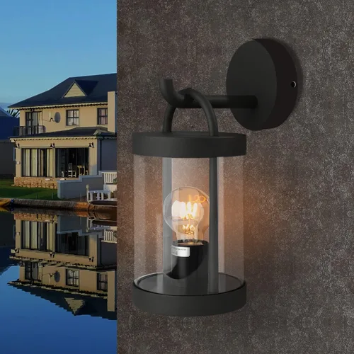 Vista 9 de Aplique de pared al aire libre blanco exterior IP54 impermeable LED lámpara de pared redonda iluminación luces de aluminio para porche entrada
