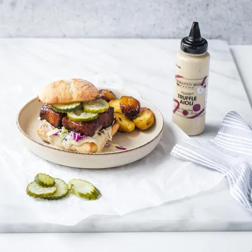 Vista 5 de Terrapin Ridge Farms - Aioli de trufa – Aioli gourmet para sándwiches, papas fritas, verduras asadas y más – Botella exprimible de 7.5 onzas