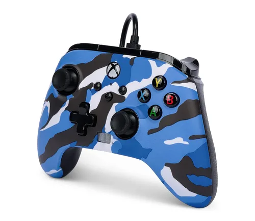 Vista 4 de PowerA Enhanced Wired Controller for Xbox Series XS - Blue Camo