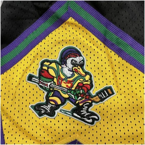 Vista 4 de D-5 Pantalones cortos de baloncesto para hombre Mighty Ducks Sport Shorts VerdeNegro
