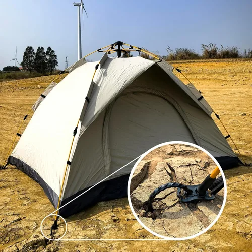 Vista 5 de Estacas de viento para trampolín de 12 pulgadas, anclajes resistentes en forma de U Kits de anclaje de amarre para cama elástica resistente