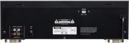 Vista 2 de TEAC W-1200B Doble cubierta de casete con grabadora con control de tono USB, entrada de micrófono para karaoke y control remoto Negro