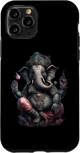 Vista 27 de iPhone 16 Dios hindú Ganesha Lotus Pose Yoga y Meditación Caso