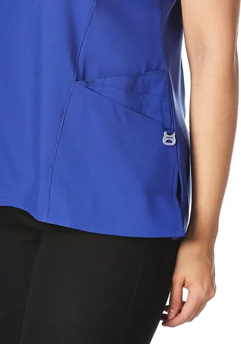 Vista 2 de WonderWink W123 6455 Top cruzado falso para mujer