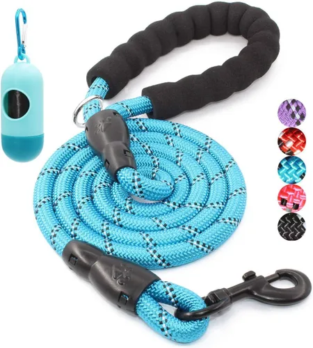 Vista 43 de BAAPET - Correa para perro de 2, 4, 5, 6 pies con mango acolchado cómodo y hilos altamente reflectantes para perros pequeños, medianos y grandes